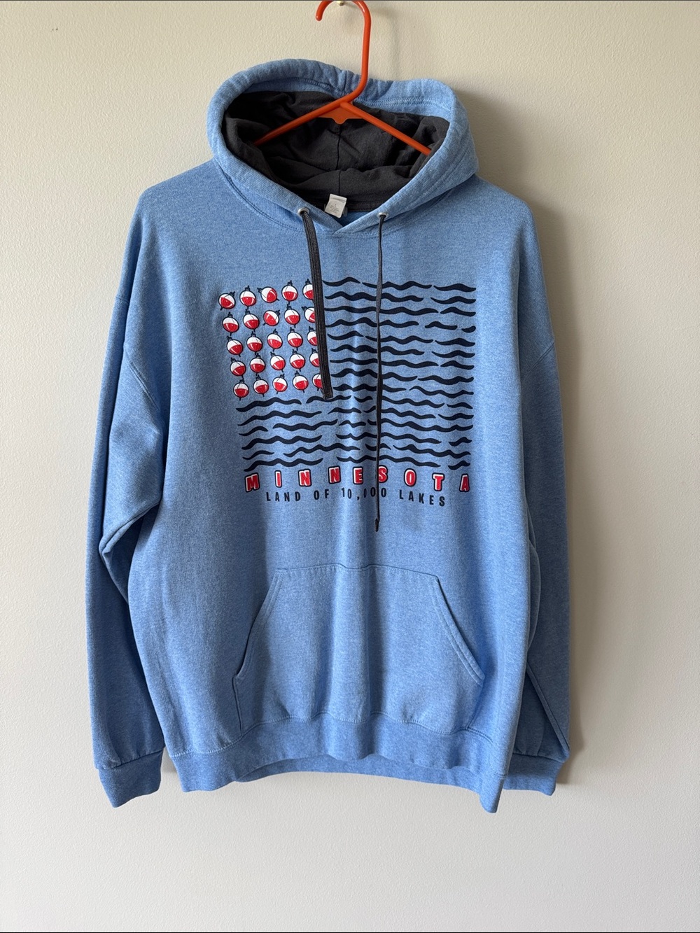 Minnesota 'Land of 10,000 Lakes' Blue Graphic Hoodie
